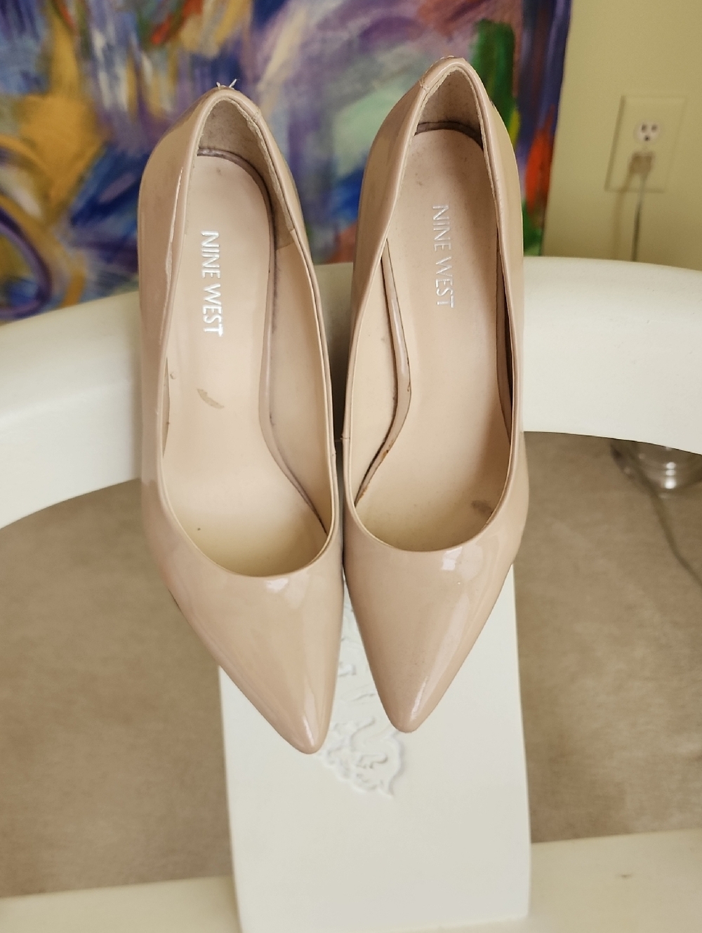 Nine West Blush Patent Pointed-Toe Pumps